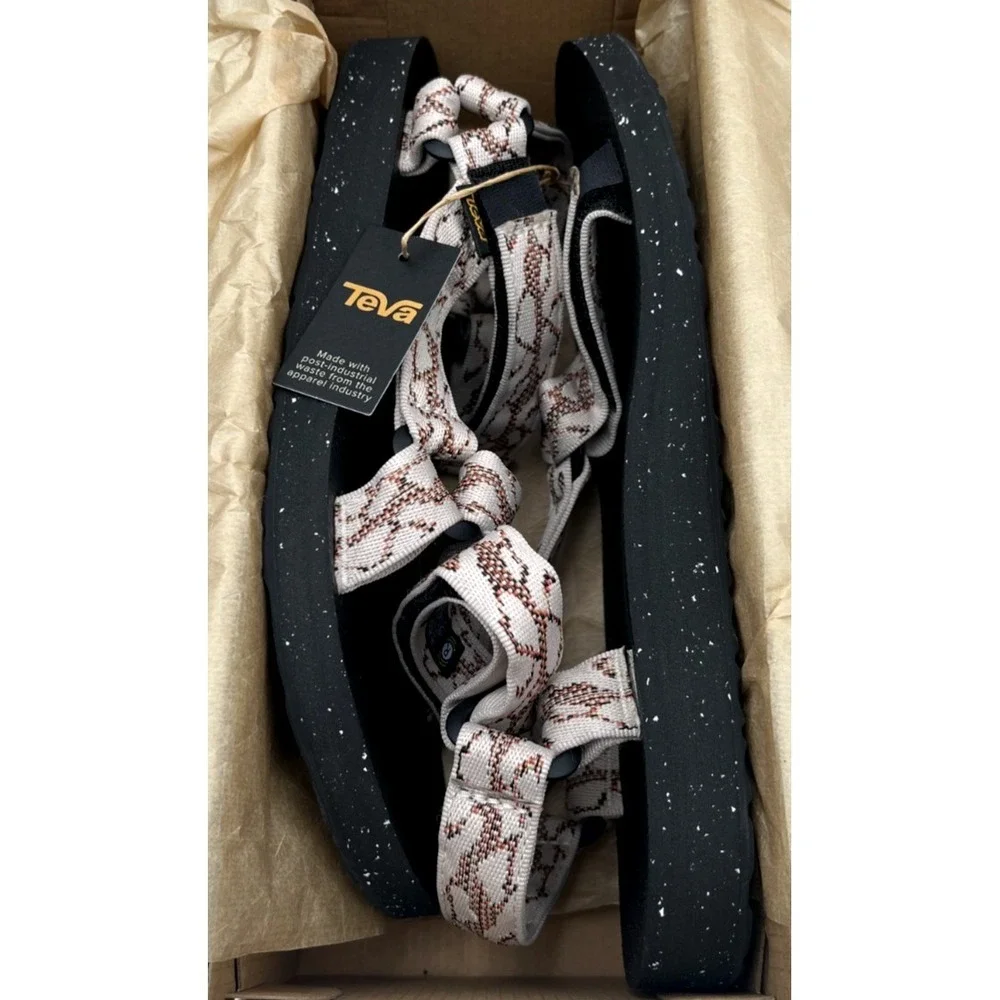 Teva Men's Universal Reloop Sport Adjustable Sandal Size 12 Natural Black Beige